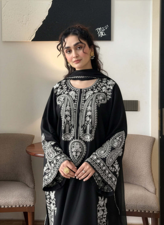BATIK 3-PIECE LAWN EMBROIDERED SUIT WITH EMBROIDERED DUPATTA & TROUSER