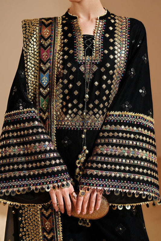 JAZMIN 3-PIECE LAWN EMBROIDERED SUIT WITH EMBROIDERED DUPATTA & TROUSER