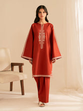 Bitik-2pc Dhanak Embriodered Shirt Emb Sleeves Dyed Trouser RGP-8