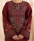 Sapphire-3pc Dhanak Embriodered Shirt Emb Sleeves Courtrai Printed Shawl and Trouser RGP-11