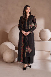 Iznik-3pc Dhanak Embriodered Shirt Emb Sleeves Emb Dhanak Shawl & Dyed Trouser RGP-12