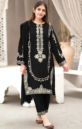 Resham Ghar-2pc Dhanak Embroidered Front Embroidered Sleeves Embroidered Trouser RGP-22