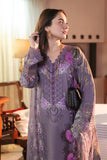 Jade-3pc Dhanak Chikan Embroidered Shirt Embroidered Sleeves Coutrai Print Shawl and Dyed Trousers RGP-43