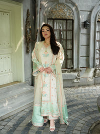 ANEELAS - 3PC SHAMOZ SILK FESTIVE EMBROIDERED ORGANZA DUPATTA - RG36