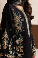 BAROQUE - 3PC DHANAK EMBROIDERED SHIRTEMBROIDERED TROUSER  PRINTED COURTRAI DUPATTA