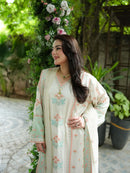 ANEELAS - 3PC SHAMOZ SILK FESTIVE EMBROIDERED ORGANZA DUPATTA - RG36