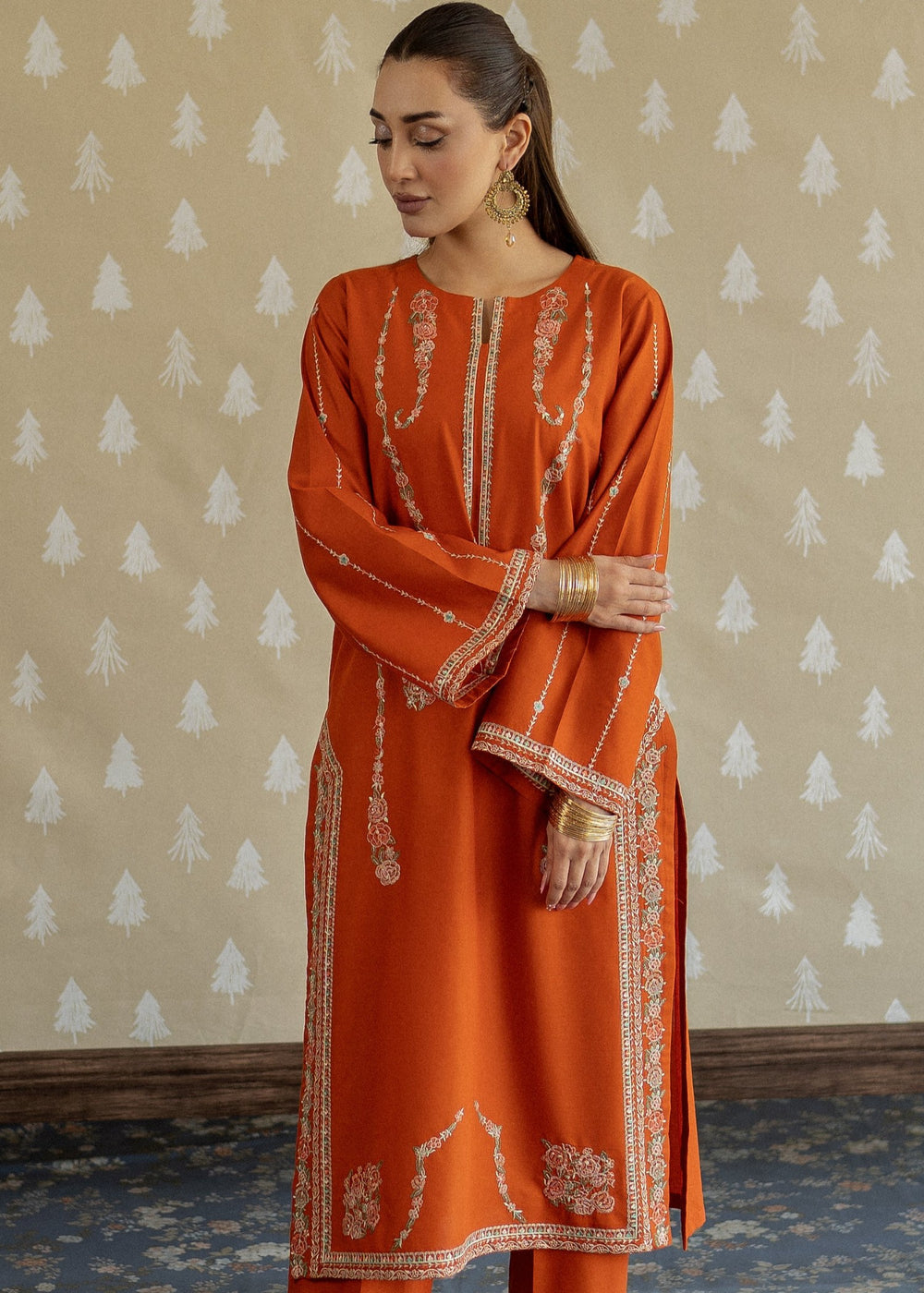 LAAM 2-PIECE LAWN EMBROIDERED SHIRT WITH ELEGANT TROUSER