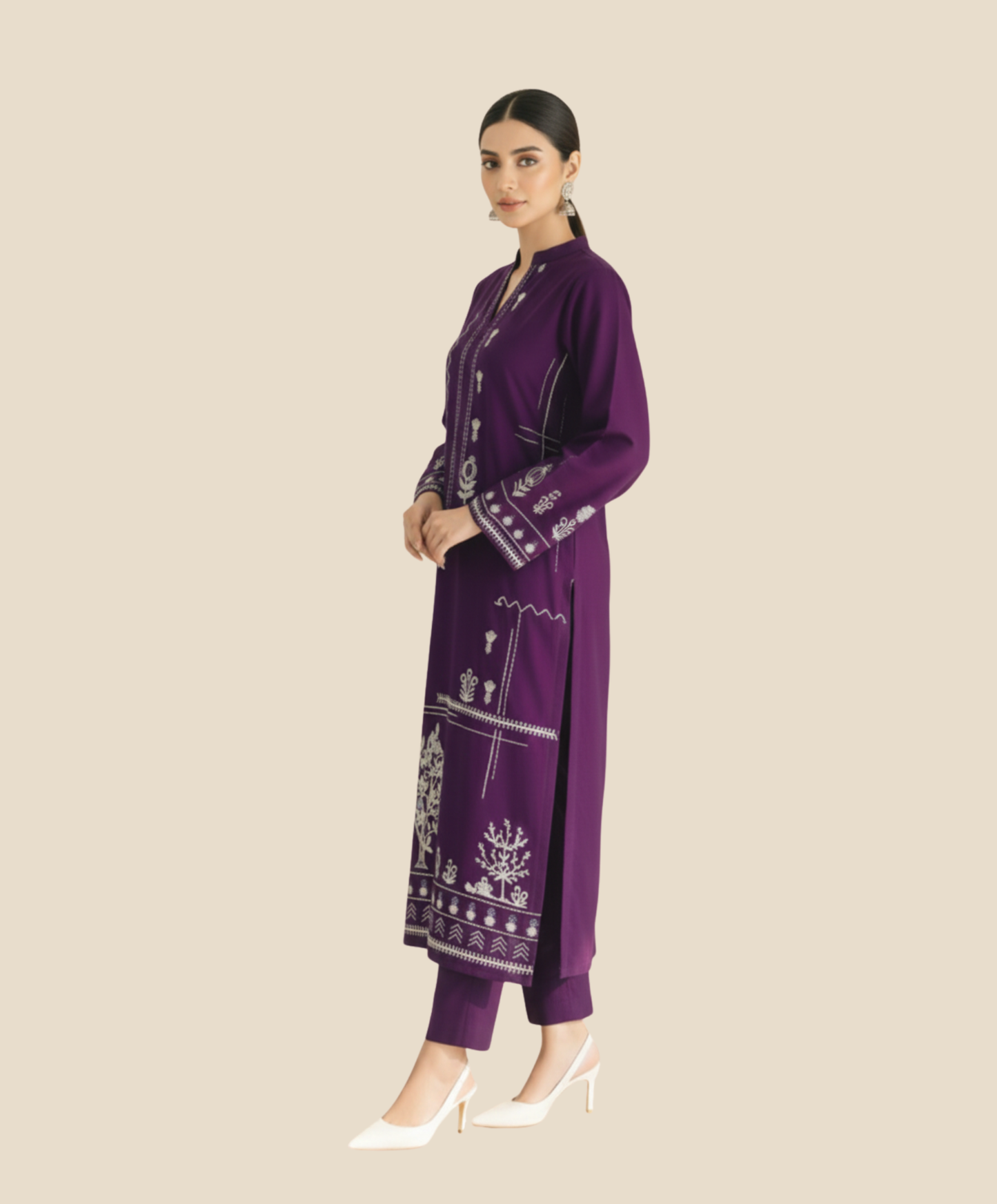 LAAM 2-PIECE LAWN EMBROIDERED SHIRT WITH ELEGANT TROUSER