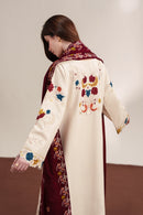 ZAIB PREMIUM WINTER EMBROIDERED 3 PC SUIT WITH EMBROIDERED SHAWL