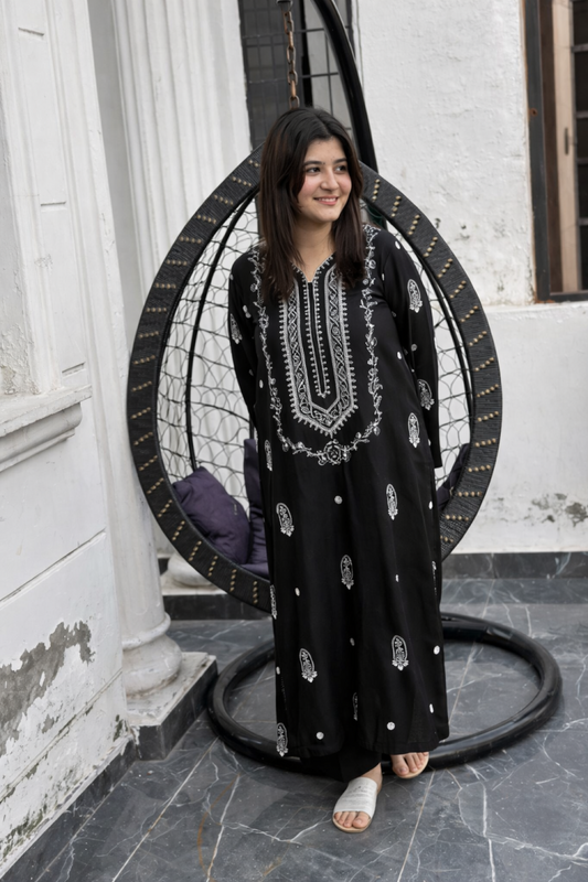 LAAM 2-PIECE LAWN EMBROIDERED SHIRT WITH ELEGANT TROUSER