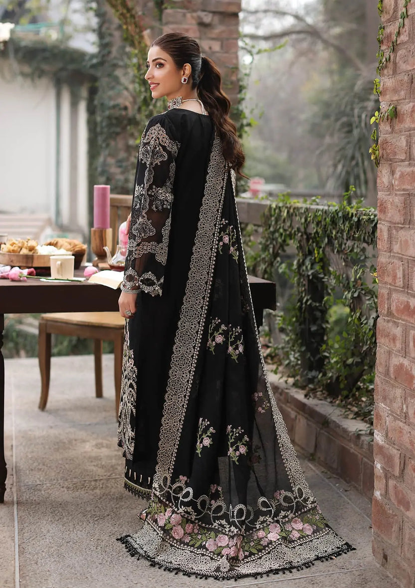 KAHF 3-PIECE LAWN EMBROIDERED SUIT WITH EMBROIDERED CUT WORK DUPATTA & TROUSER