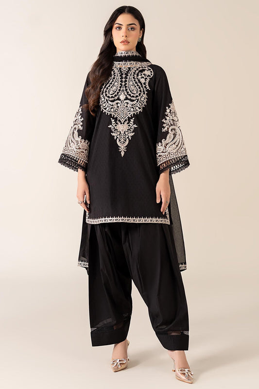 MARIA B 2-PIECE LAWN EMBROIDERED SHIRT WITH ELEGANT TROUSER