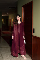 BATIK-3PC DHANAK EMBROIDERED SHIRT WITH DHANAK EMBROIDERED DUPATTA AND TROUSER