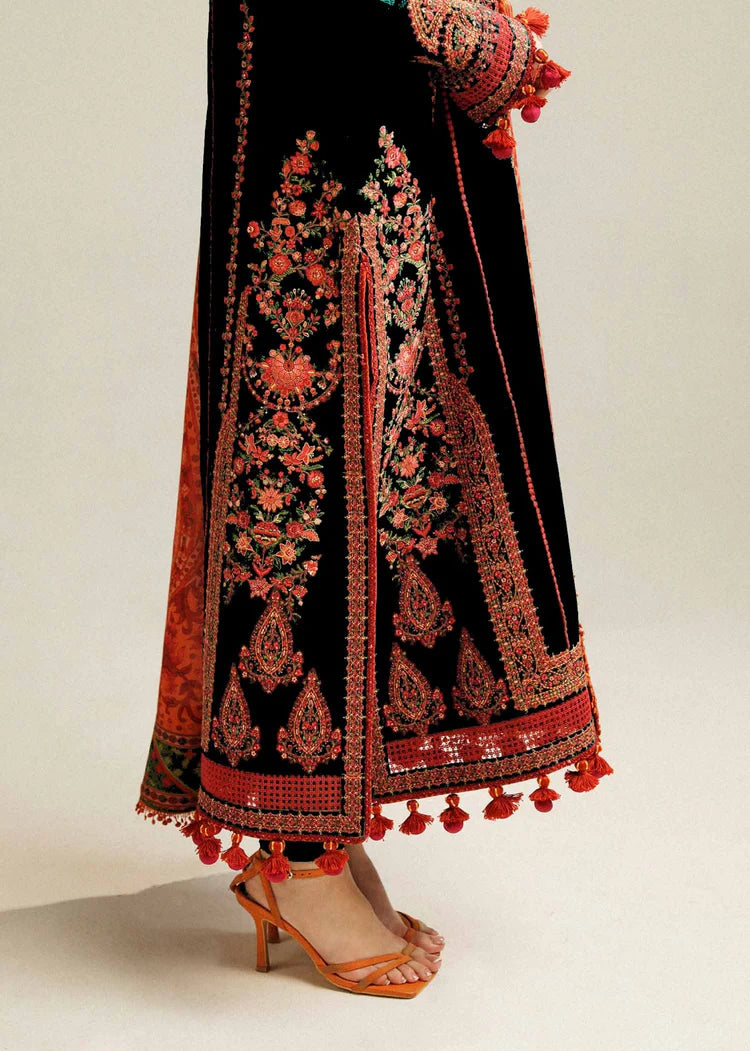 HUSSAIN REHAR 3-PIECE LAWN HEAVY EMBROIDERED DRESS WITH PRINTED VOIL DUPATTA & EMBROIDERED TROUSER