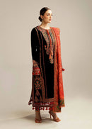 HUSSAIN REHAR 3-PIECE LAWN HEAVY EMBROIDERED DRESS WITH PRINTED VOIL DUPATTA & EMBROIDERED TROUSER