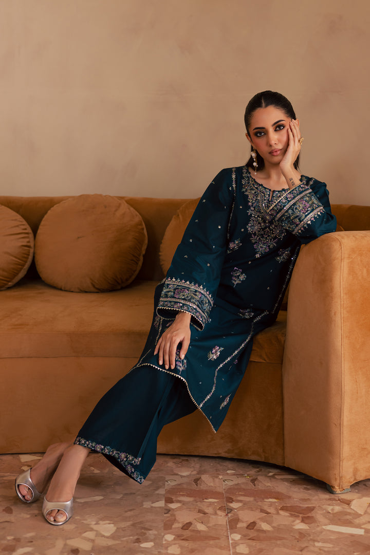 BATIK 2-PIECE LAWN SEQUIN EMBROIDERED SHIRT WITH ELEGANT EMBROIDERED TROUSER