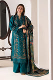 Sobia Nazir-3pc Dhanak Embriodered Shirt Emb Sleeves Courtrai Printed Shawl & Trouser RGP-13