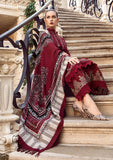 Maria.B-3pc Dhanak Embriodered Shirt Emb Sleeves Courtrai Wool Print Shawl & Trouser RGP-17