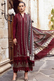 Maria.B-3pc Dhanak Embriodered Shirt Emb Sleeves Courtrai Wool Print Shawl & Trouser RGP-17