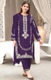 Resham Ghar-2pc Dhanak Embroidered Front Embroidered Sleeves Embroidered Trouser RGP-25