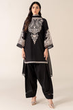 Maria.B-2pc Dhanak Embroidered Front Embroidered Sleeves Dyed Trouser RGP-28