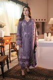 Jade-3pc Dhanak Chikan Embroidered Shirt Embroidered Sleeves Coutrai Print Shawl and Dyed Trousers RGP-43
