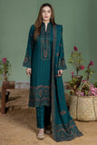Mohagni-3pc Dhanak Embroidered Shirt Embroidered Sleeves Embroidered Shawl and Dyed Trousers RGP-34