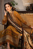 AsimJofa-3pc Dhanak Sequins Embroidered Shirt Embroidered Sleeves Print Shawl & Dyed Trousers RGP-36