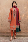 Jazmin-3pc Dhanak Embroidered Shirt Embroidered Sleeves Coutrai Print Shawl & Dyed Trousers RGP-37