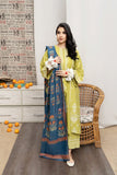 Urge-3pc Dhanak Embroidered Shirt Embroidered Sleeves Coutrai Print Shawl Embroidered Trousers RGP-39