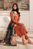 Iznik-3pc Dhanak Embroidered Shirt Embroidered Sleeves Coutrai Print Shawl and Dyed Trousers RGP-42