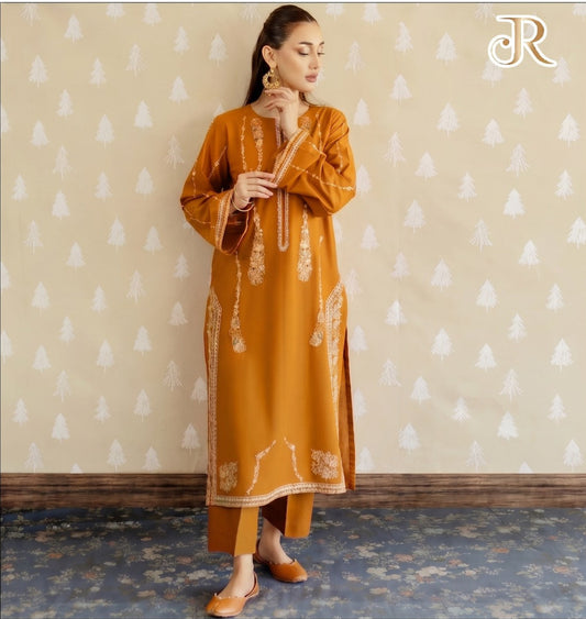 LAAM 2-PIECE LAWN EMBROIDERED SHIRT WITH ELEGANT TROUSER