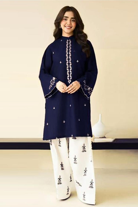 BATIK 2-PIECE LAWN EMBROIDERED SHIRT WITH ELEGANT EMBROIDERED TROUSER