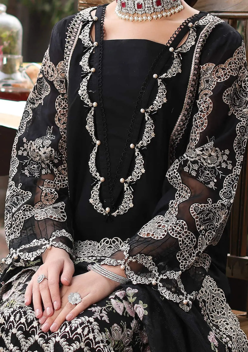 KAHF 3-PIECE LAWN EMBROIDERED SUIT WITH EMBROIDERED CUT WORK DUPATTA & TROUSER